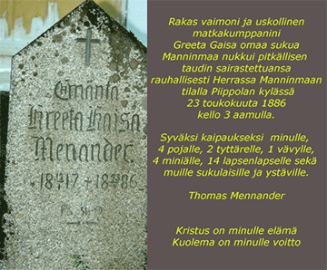 Greta Kajsan hautakivi